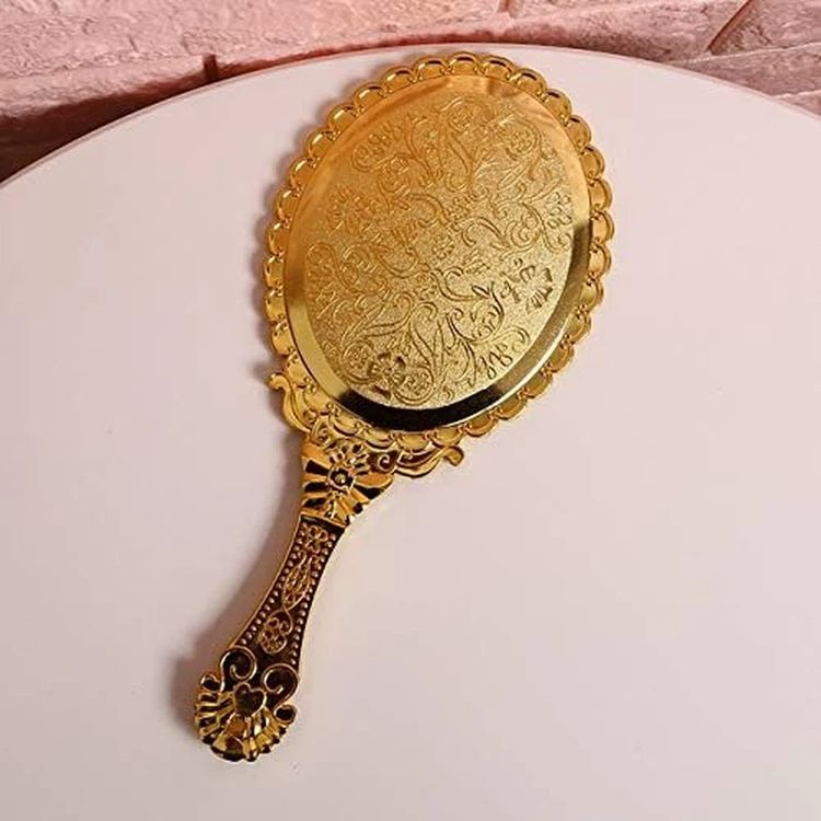 Gold Ornate Hand Mirror 2